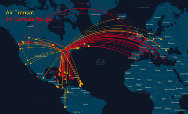 Air Canada Air Transat Network