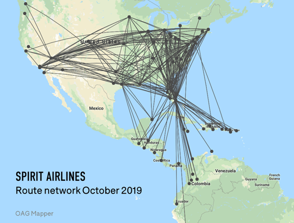 spirit-airlines-route-network-october-2019