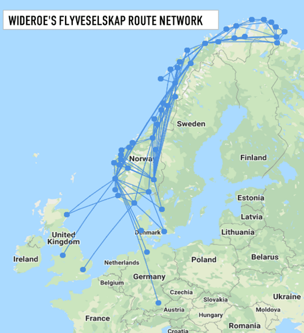wideroe-flyveselskap-route-network