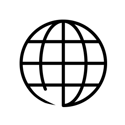 Globe icon black