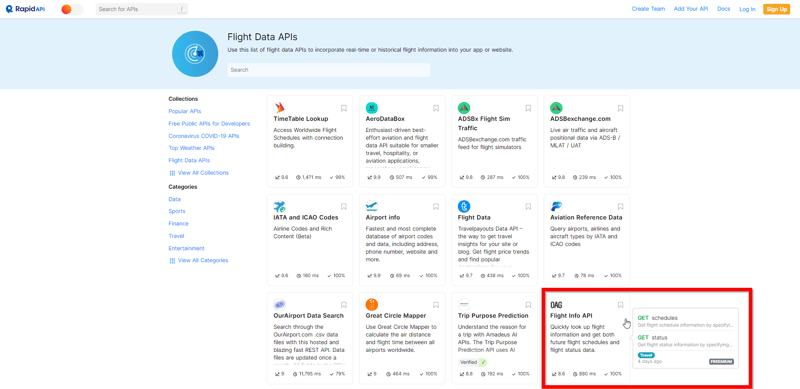 2022-11-21 11_52_23-19 Flight Data APIs & Free Alternatives List - November, 2022 _ RapidAPI