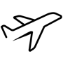 Plane icon Black