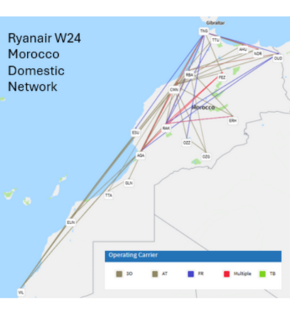 Ryanair Domestic Network Morocco
