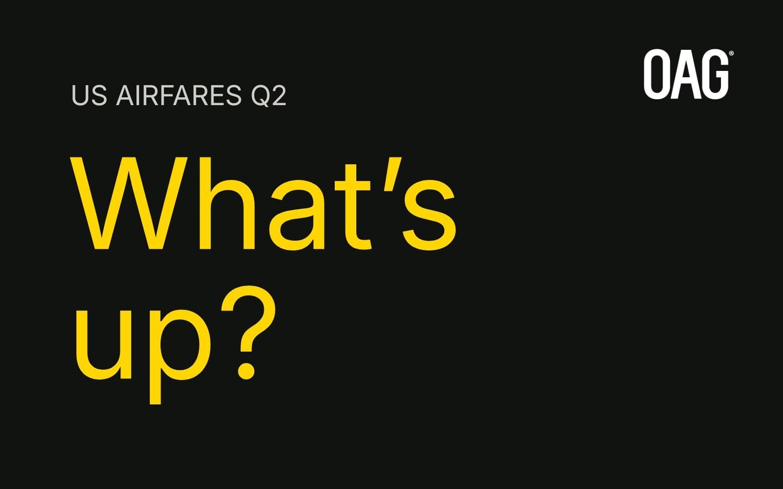 US airfares Q2 2026: what's up?