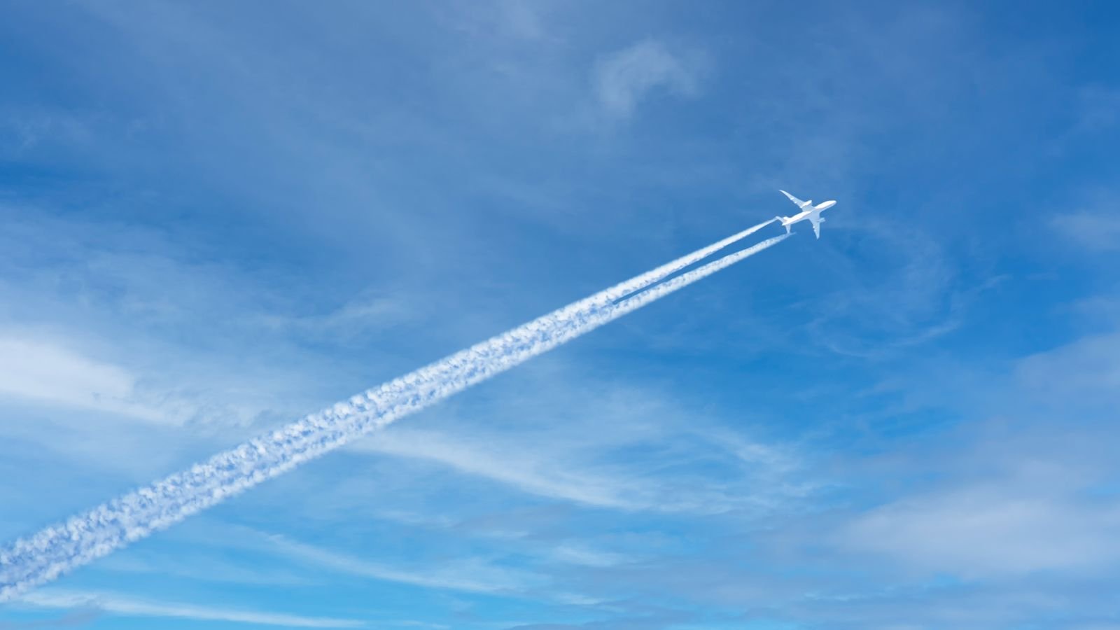 Airplane with trail