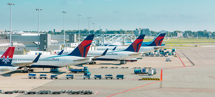 Delta Airlines at Amsterdam