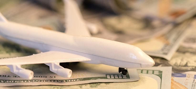 Plane with dollars